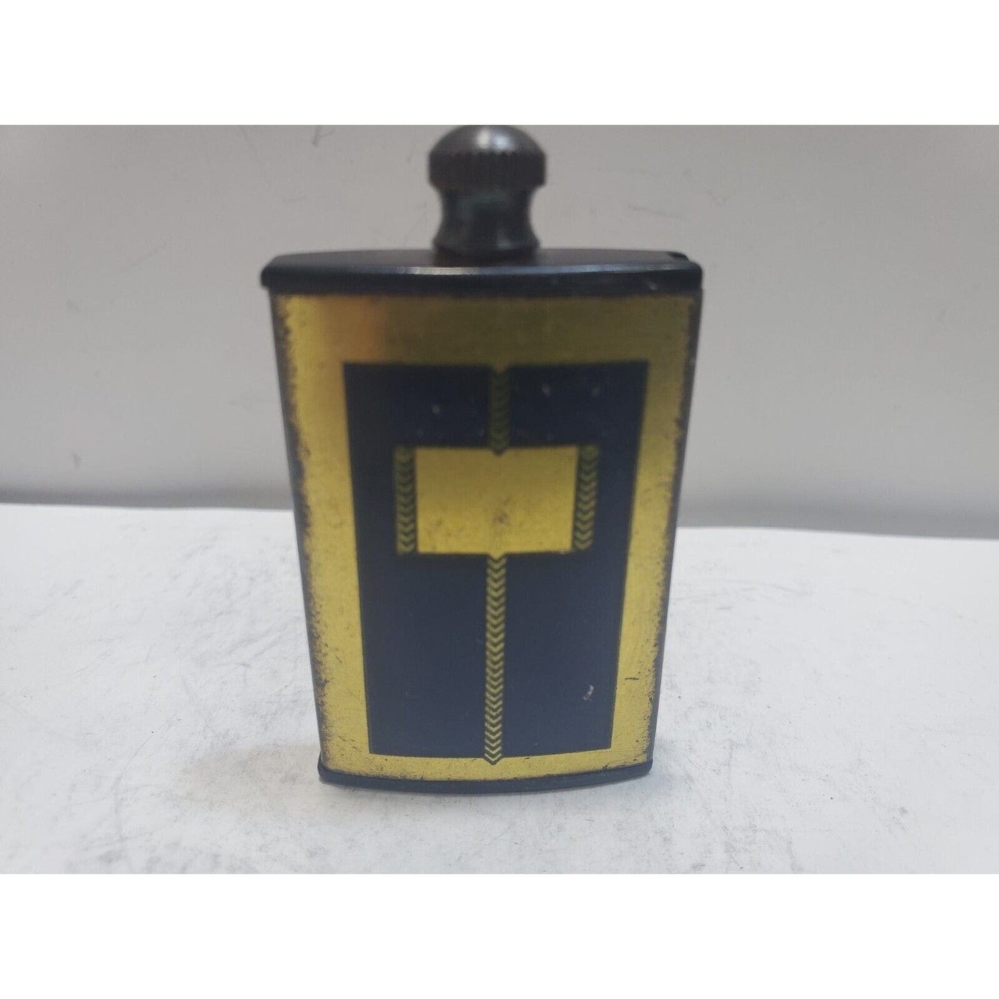 Vintage Match King Gold and Black Art Deco Permanent Match Lighter 6637/31