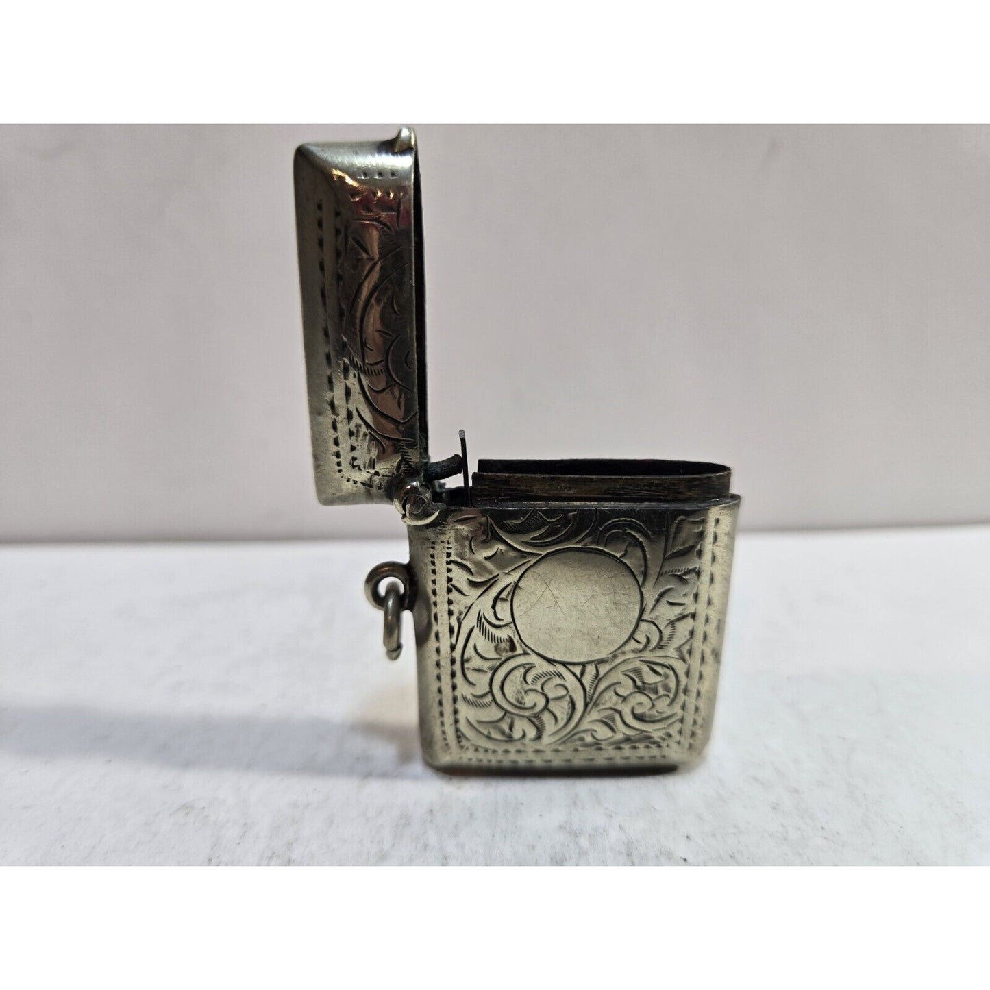 Vintage Ornate Silver Match Safe / CASE / Vesta / Holder 7288/31