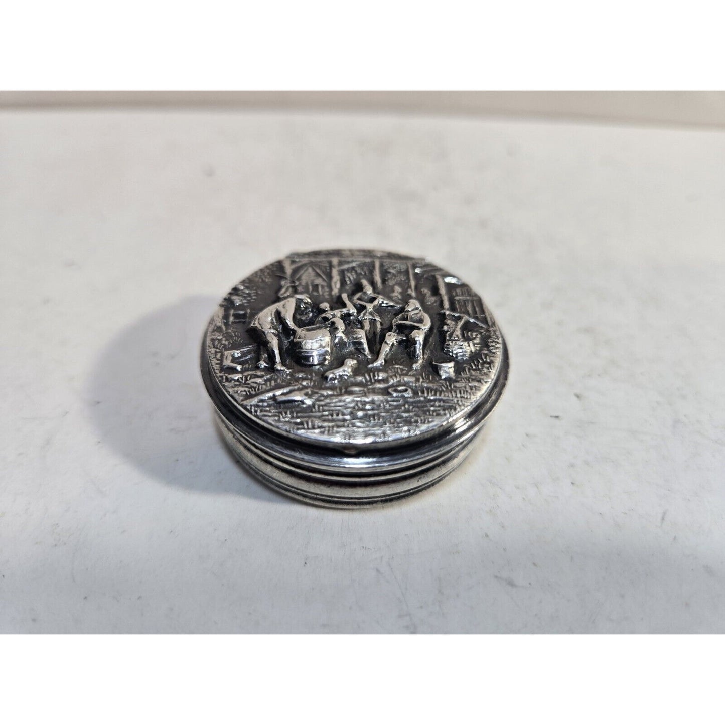 DANISH SILVER PILL BOX PILLBOX by Hans Jensen Denmark c1960s 7313/3