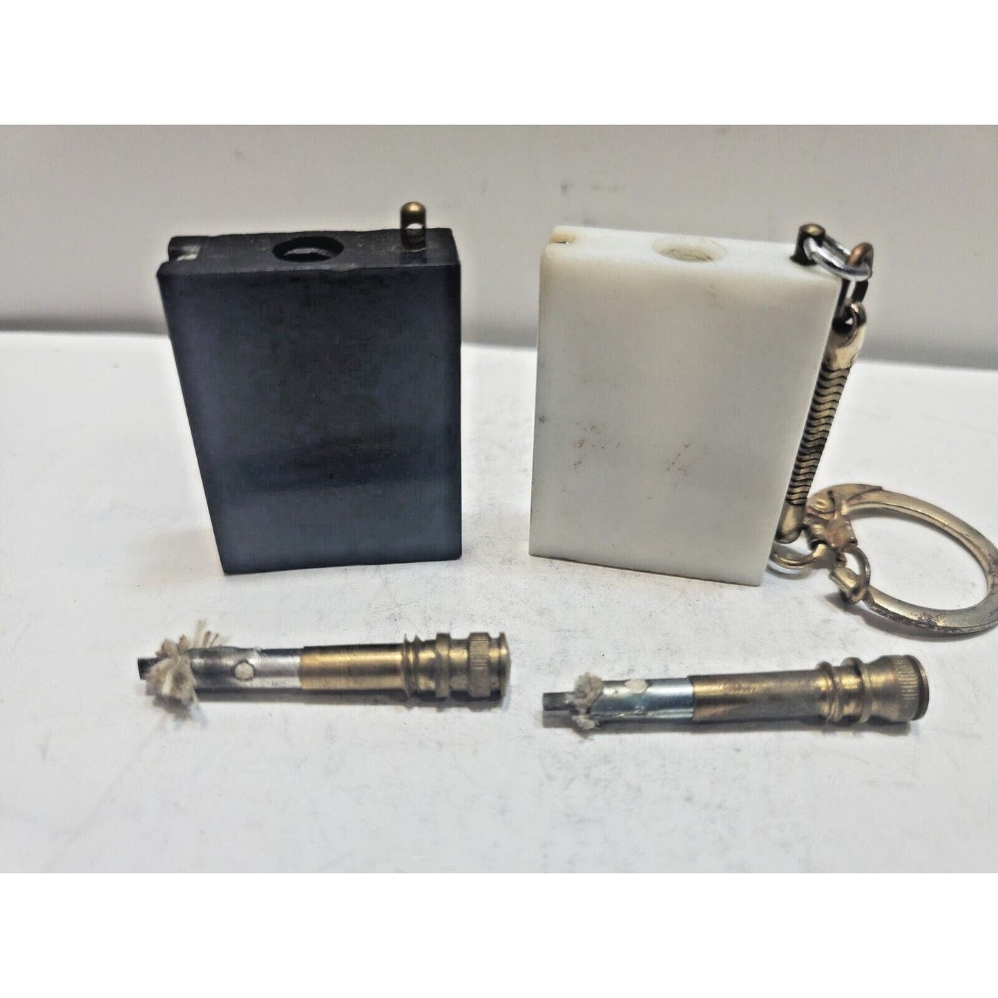 Lot 2 Vintage Permanent Match Box Fire Striker Lighters 6635/31