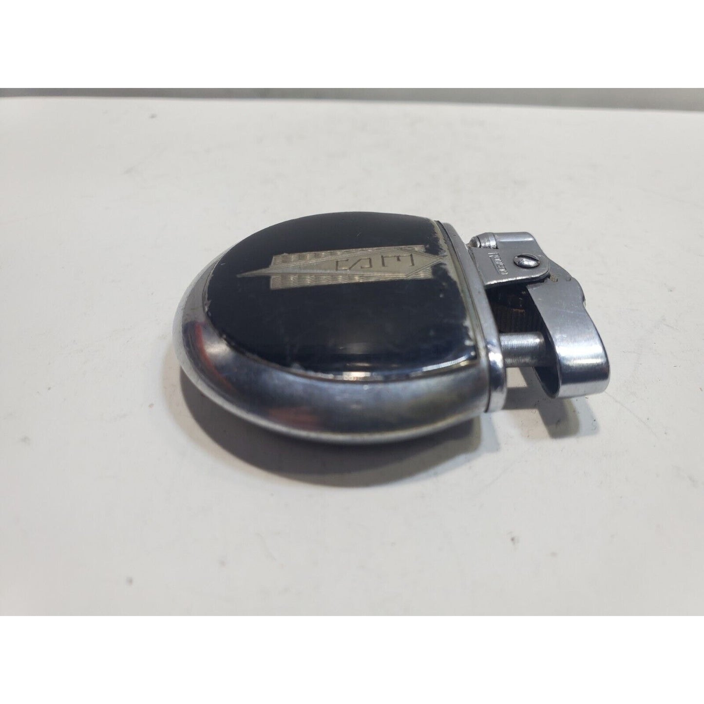 Vintage Working 1930's Ronson Rondette Enamel & Silver Tone Lighter 6439/26