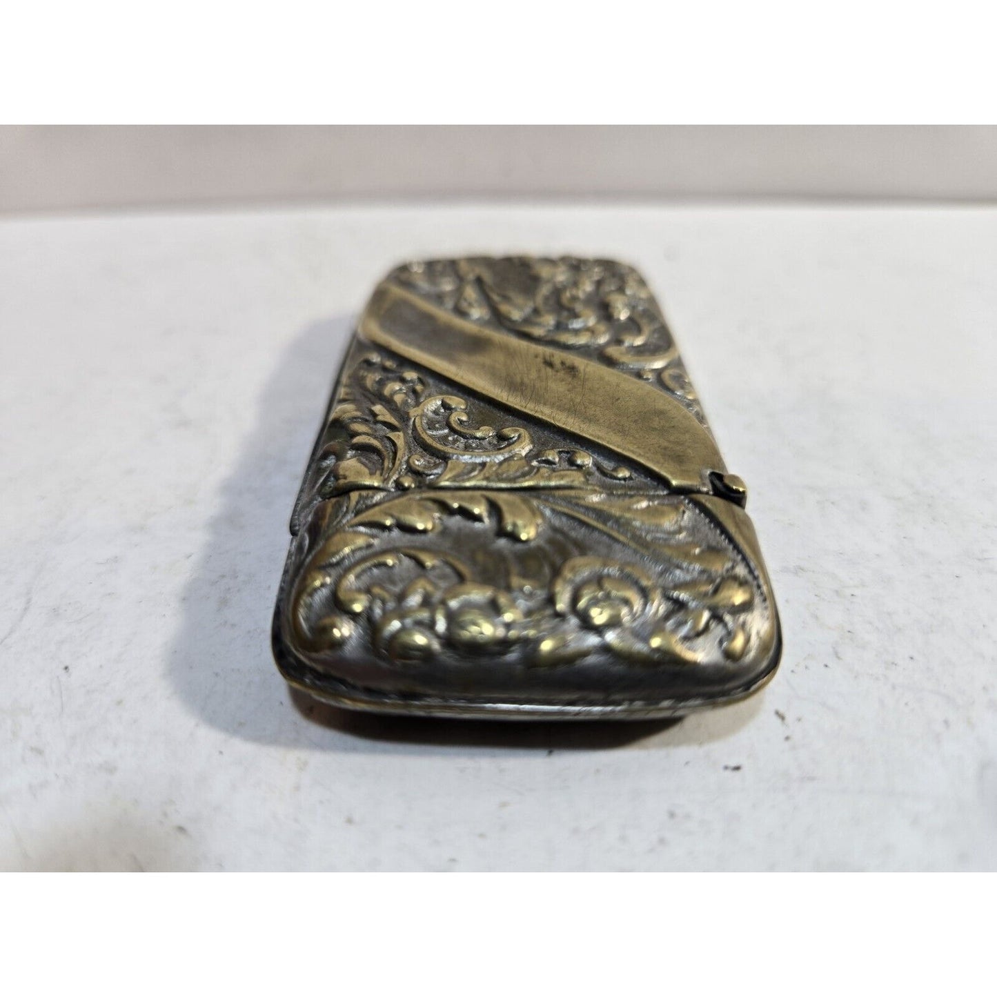 Vintage Ornate Brass Match Safe / CASE / Vesta / Holder 7300/31