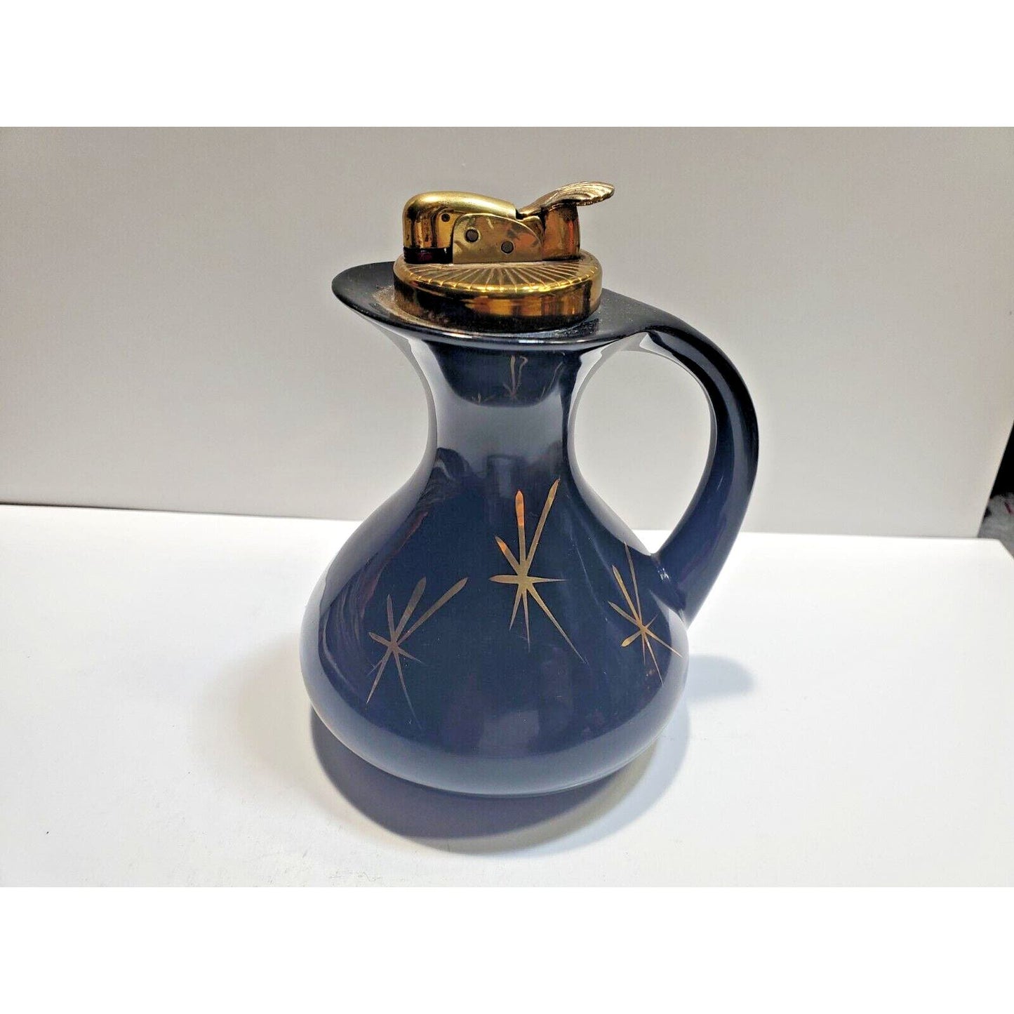 VINTAGE EVANS BONE CHINA 5" TABLE LIGHTER ART DECO GOLD TRIMMED 6678/13