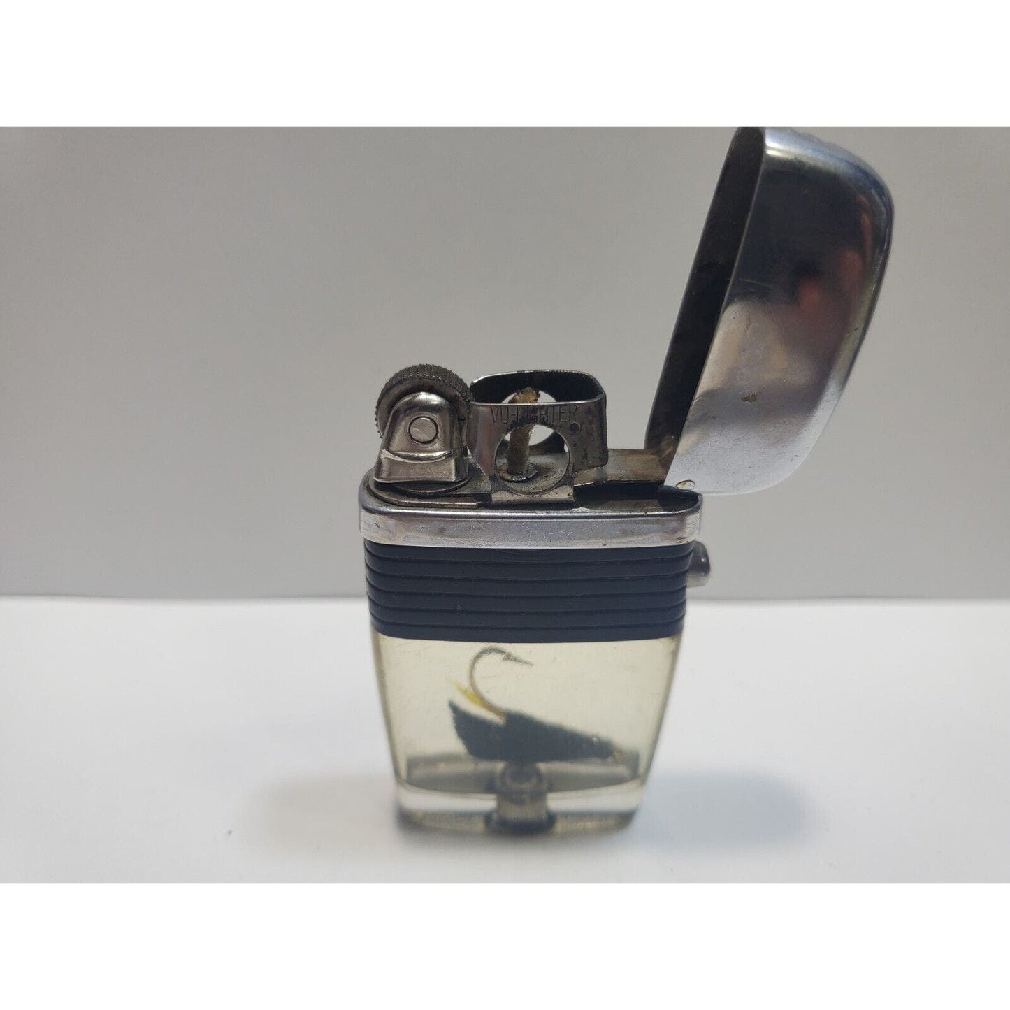 Pipe Working Vintage Scripto Vu Lighter Fly Fishing Hook Lure 6537/29