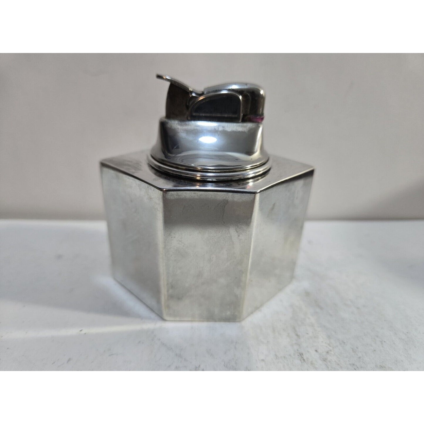 Working VINTAGE BLACK, STARR, GORHAM STERLING SILVER TABLE EVANS LIGHTER 7494/13