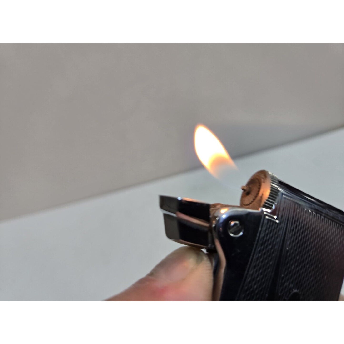 Vintage Working Ronson Premiere Converted To Gasoline Silver Adonis Lighter