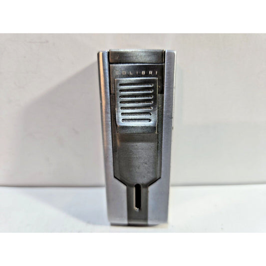 WORKING COLIBRI Dual Flame TORCH Silver, Gray Tone LIGHTER 6918-20/36