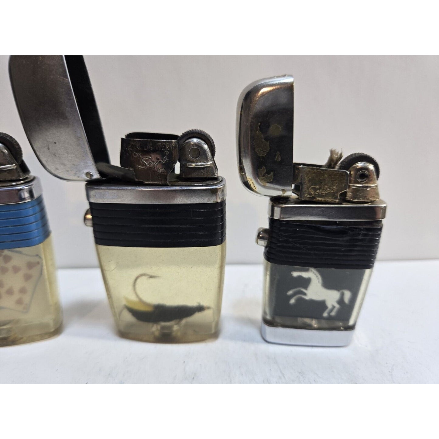 Lot of 3 Scripto VU Vintage Lighters 6990/35