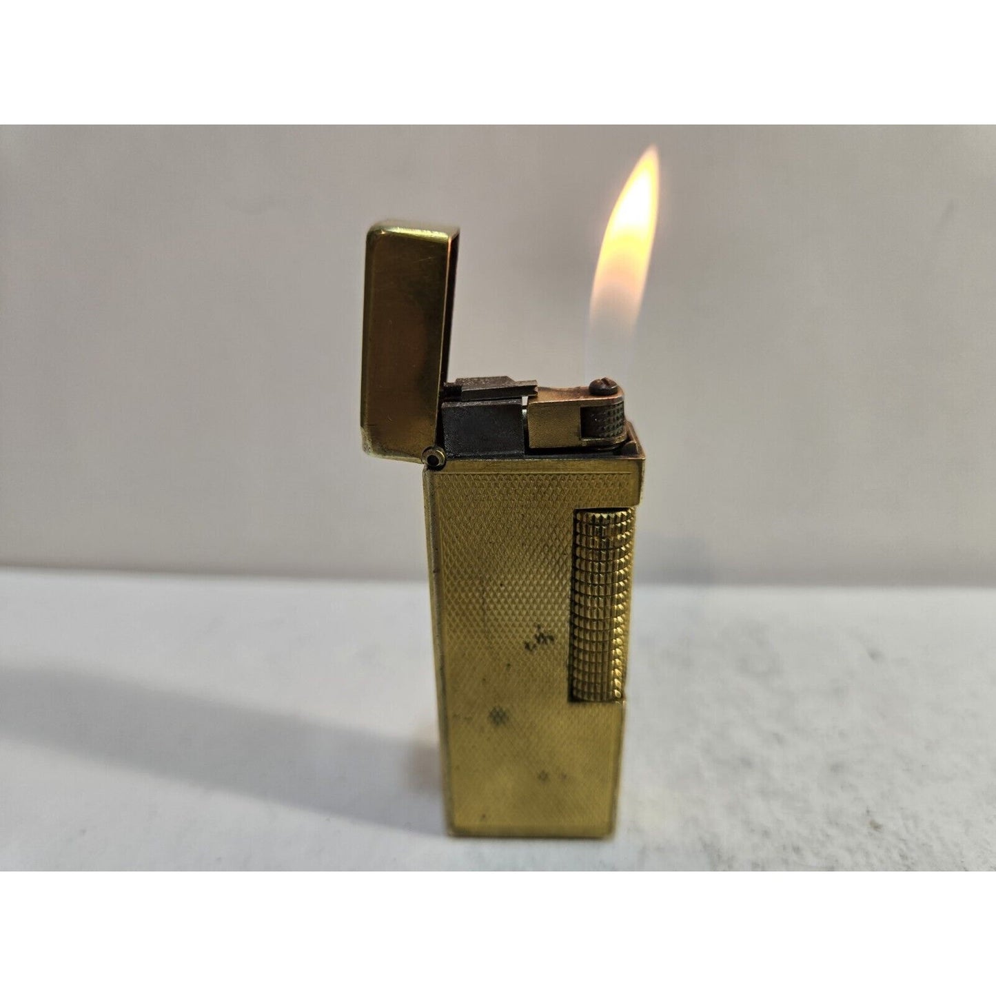 Working Vintage DUNHILL Rollagas Lighter Gold Tone SWISS MADE, 7317/37