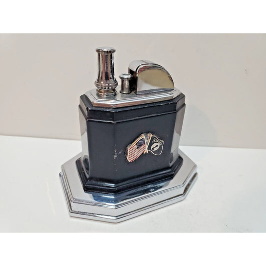 Working Ronson POW - MIA & Flag Enamel Logo Touch Tip Octette Lighter 6251/13