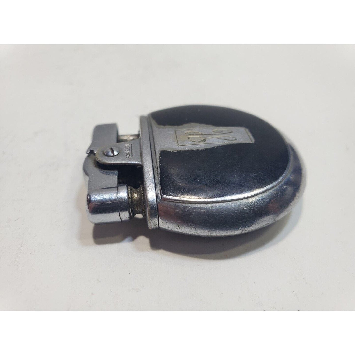 Vintage Working 1930's Ronson Rondette Enamel & Silver Tone Lighter 6438/26