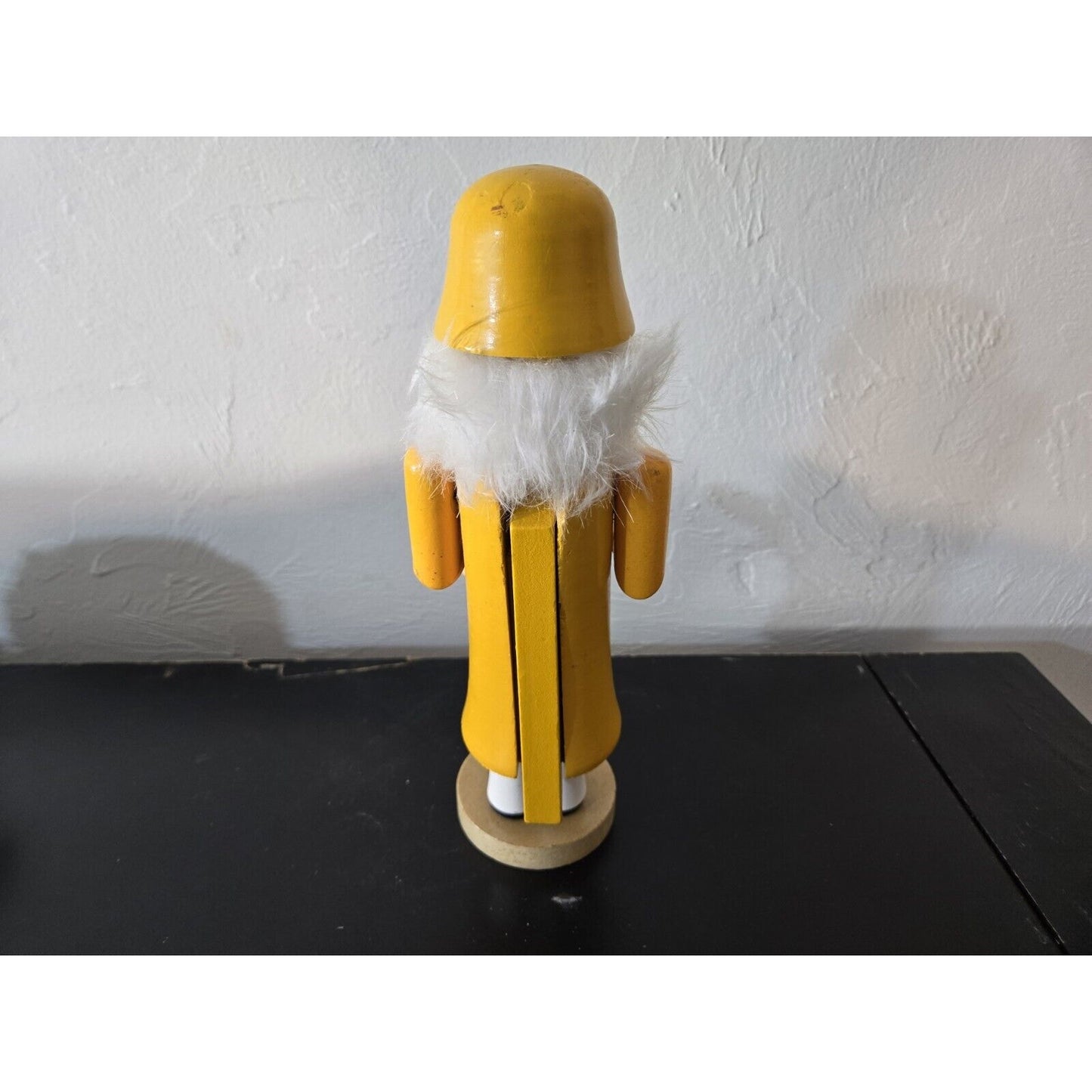 Wood Nutcracker Ships Captain Yellow Rain Gear Ships Wheel