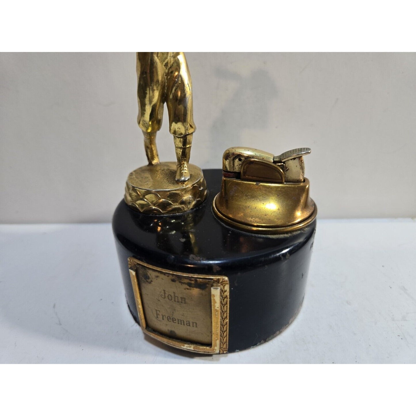 Working Vintage Evans Table Lighter Baseball Player Lighter 7675/13