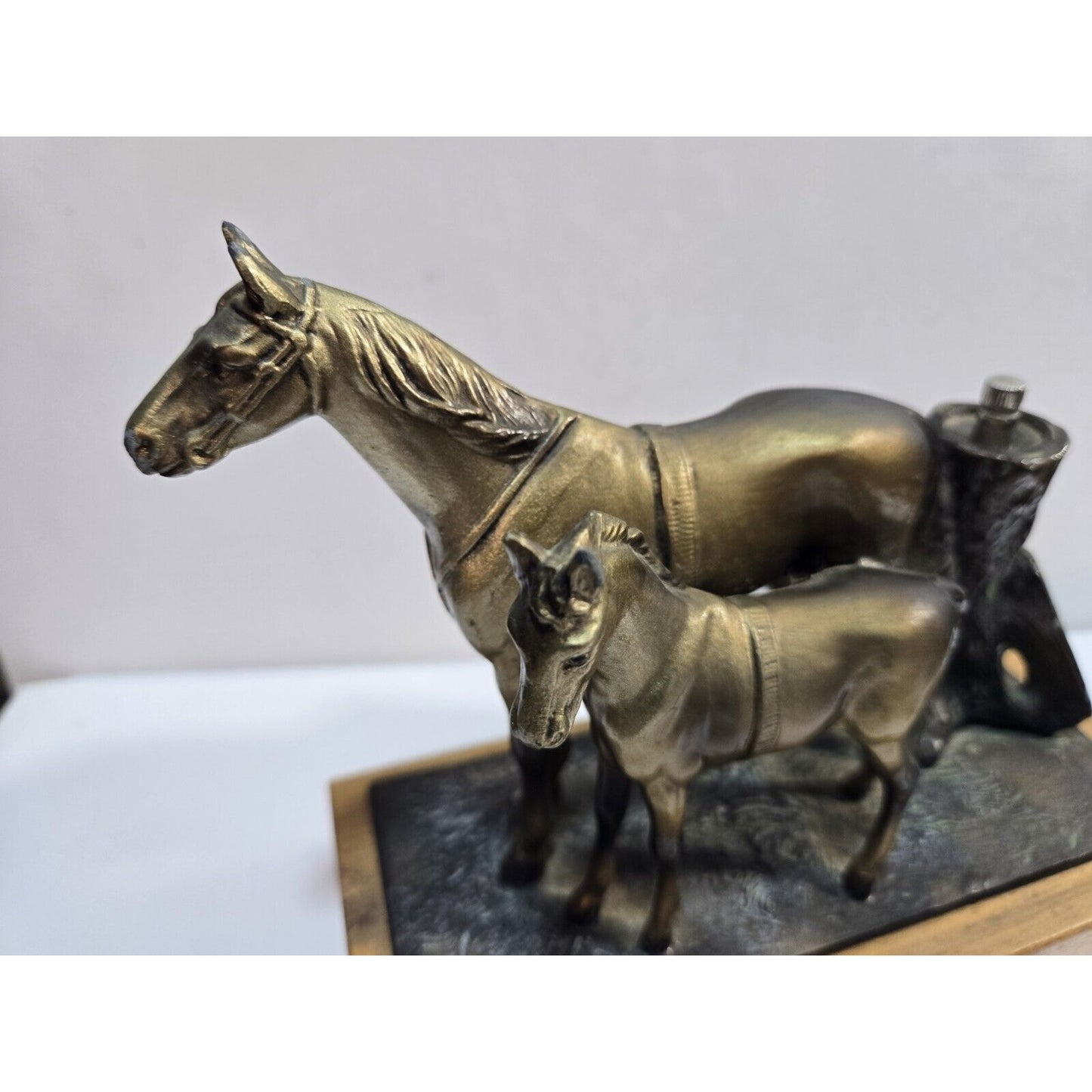 Vintage 1900s Austria Cold Painted Horses Hunting Striker Lighter 7719/40