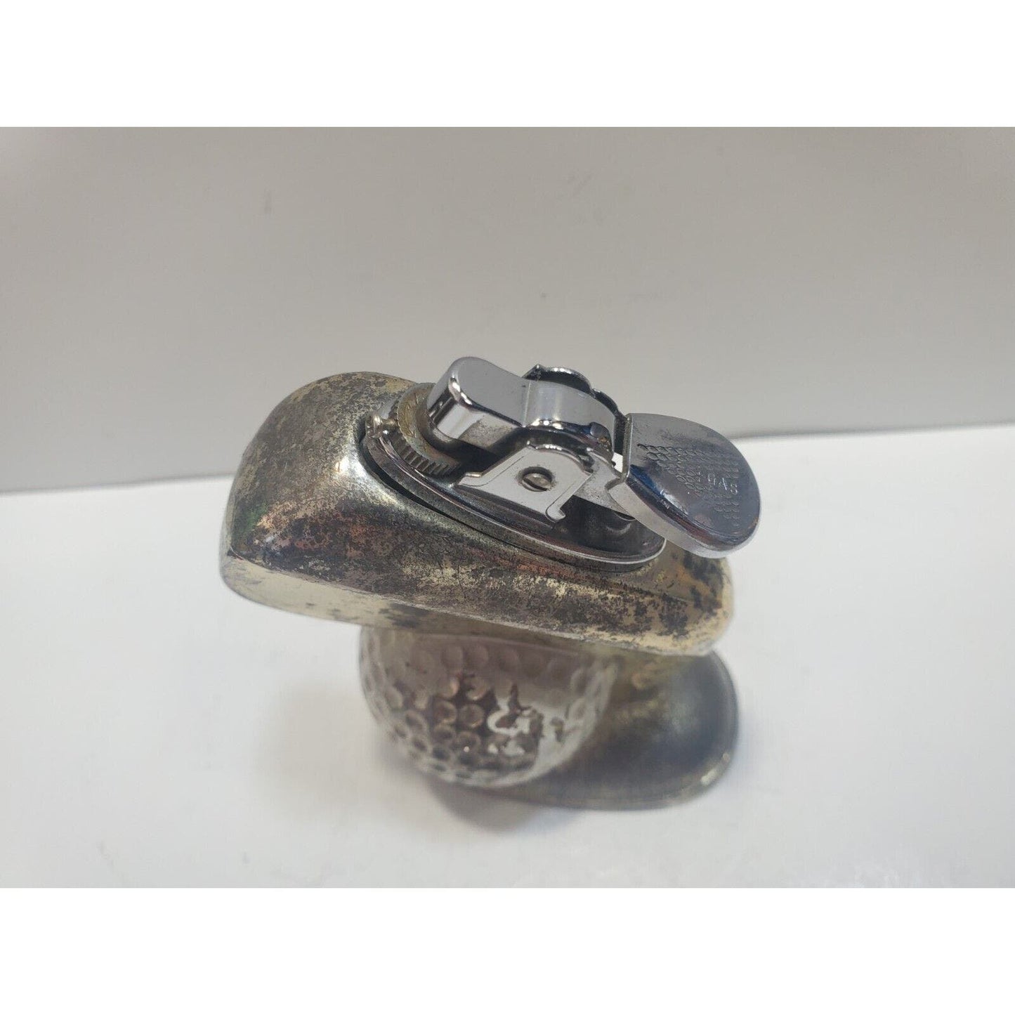 Working Vintage 50s Comoys of London Japan Table Lighter Golf Ball, Club 6626/40