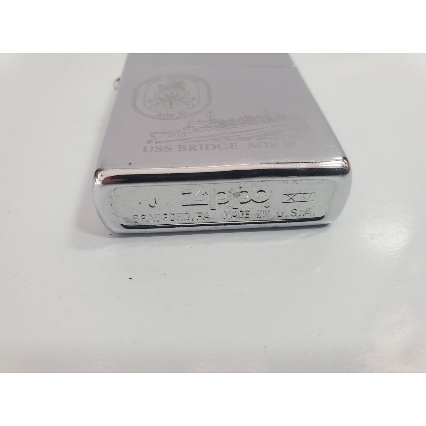 Vintage Zippo USS BRIDGE AOE-10 / US NAVY Ship. 3608/33