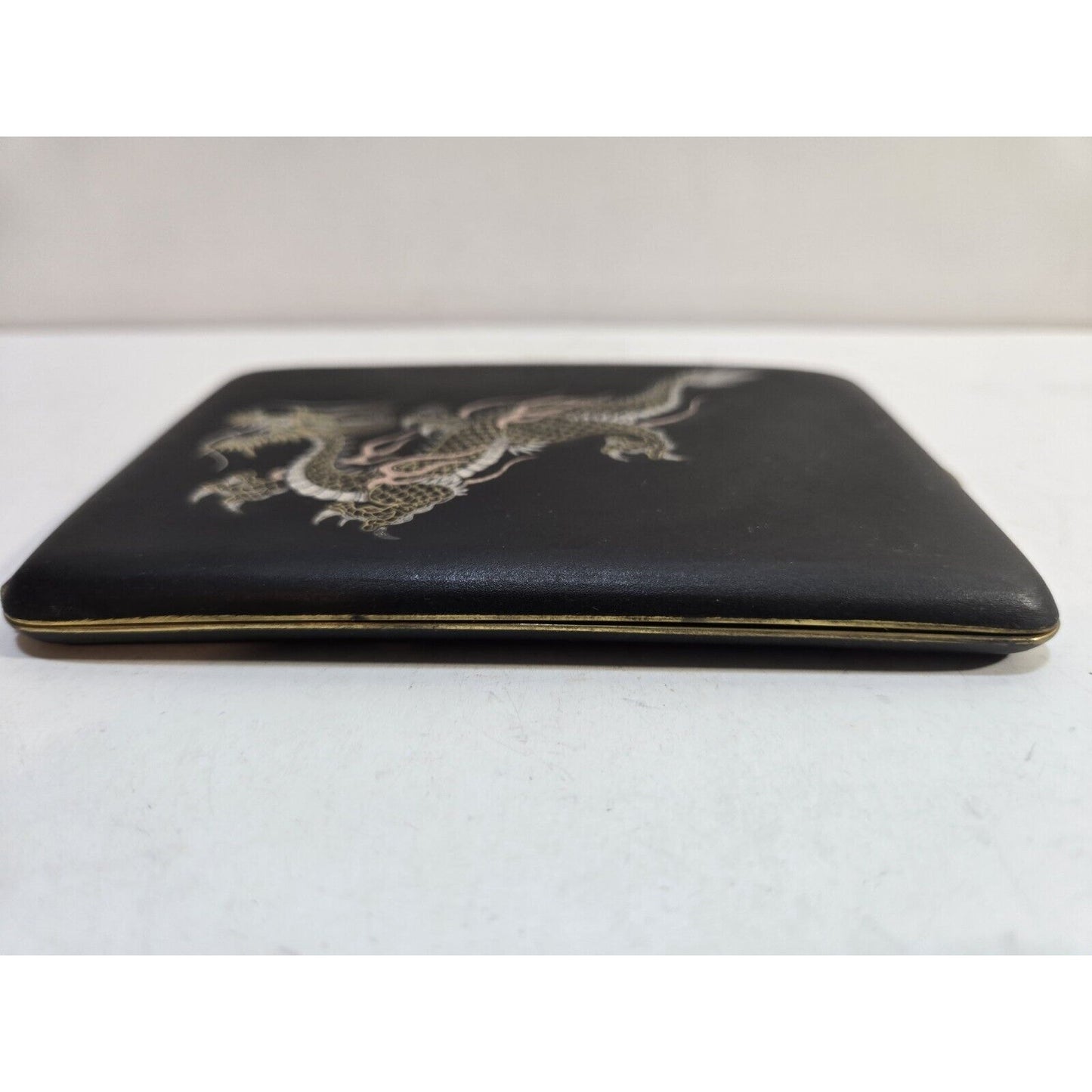 Dragon ANTIQUE Japan Komai Damascene K24 GOLD, SILVER Cigarette Case 7303/2