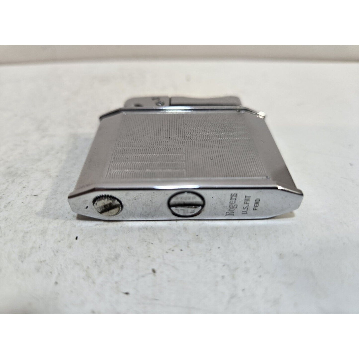 Vintage Working ROGERS Lighter Silver 7437/32