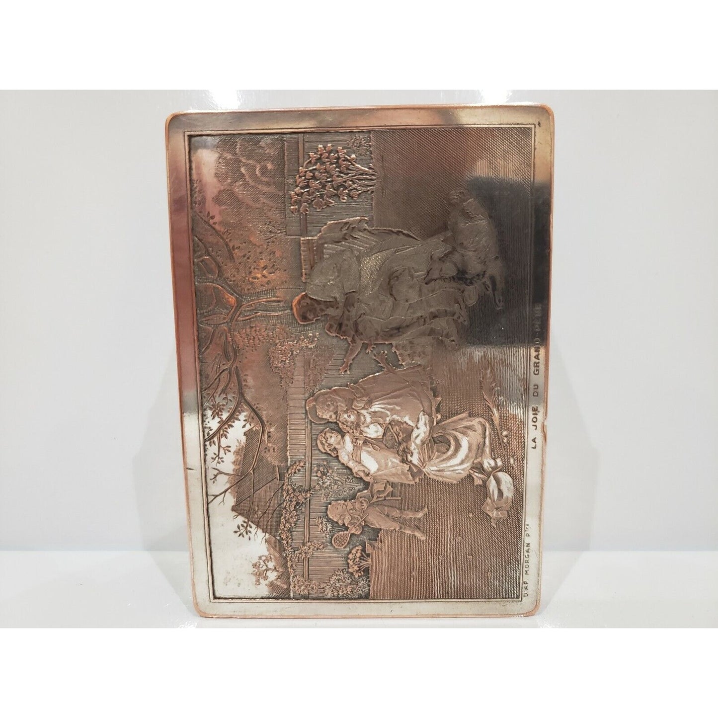 Engraved Silver Cigarette Case / Humidor, Morgan Co, Germany 383/17
