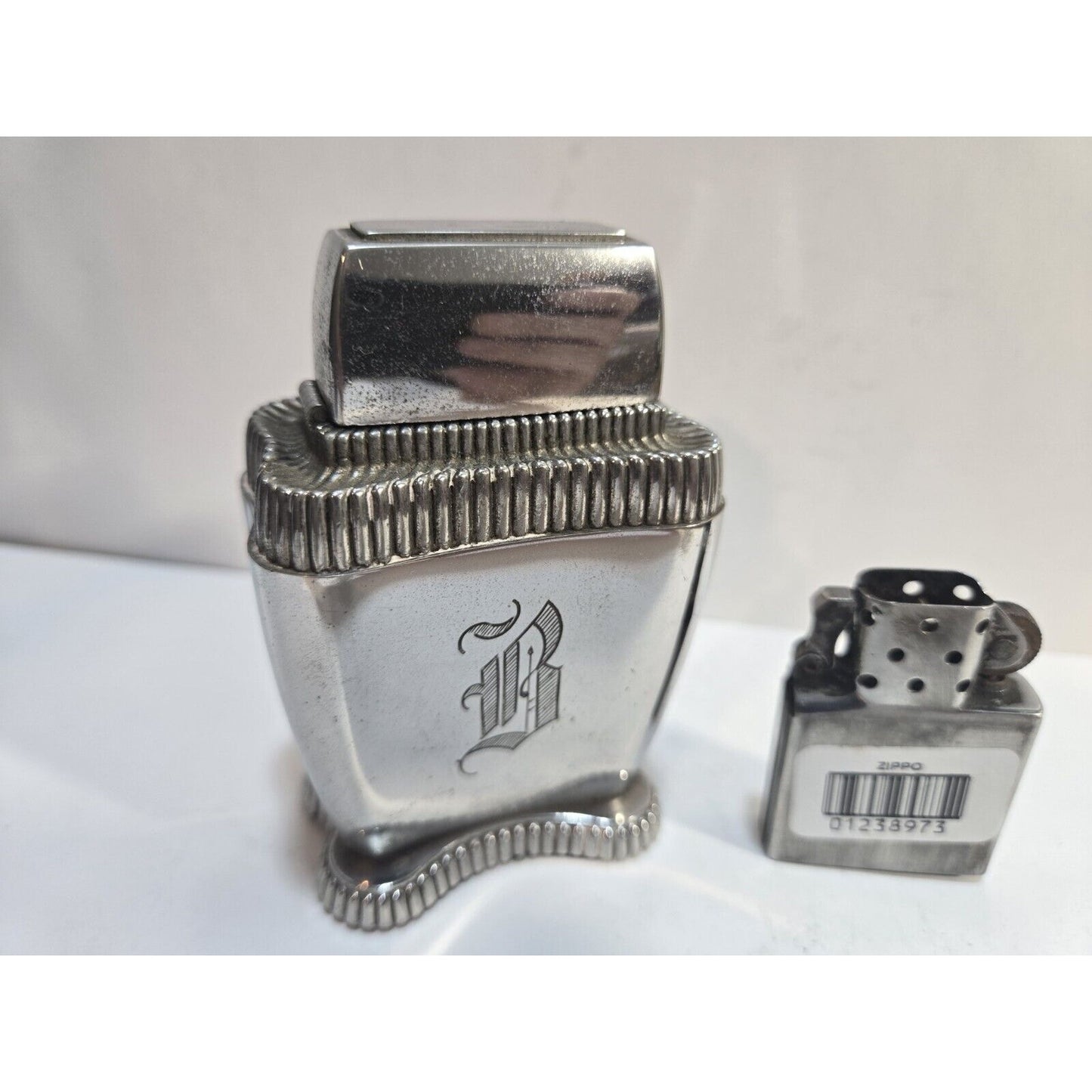 Working VINTAGE ZIPPO LADY BRADFORD Table Lighter Zippo Rebuild 6884/13