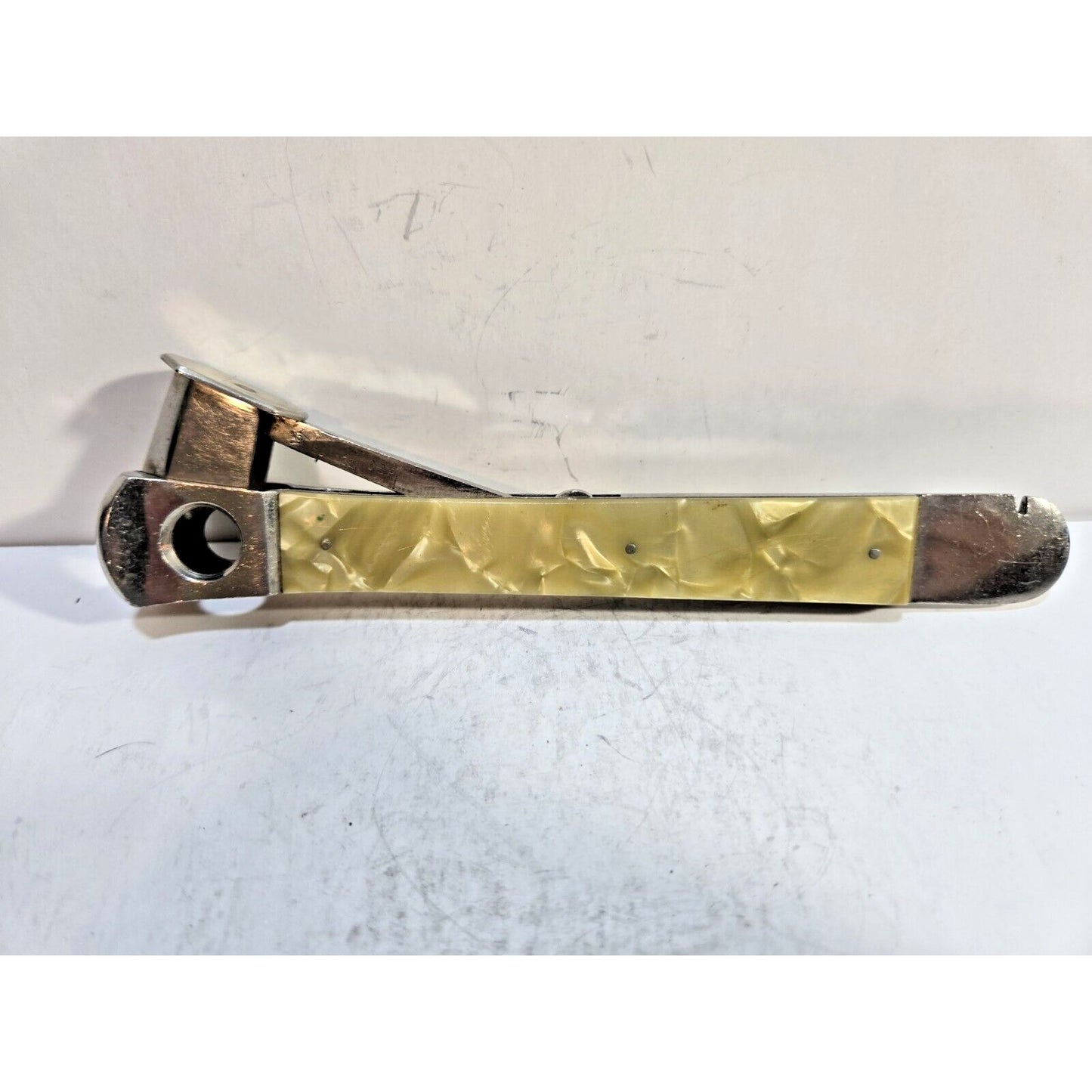 Vintage Working German Donatus Solingen Silver Tone Cigar Cutter 6800/6