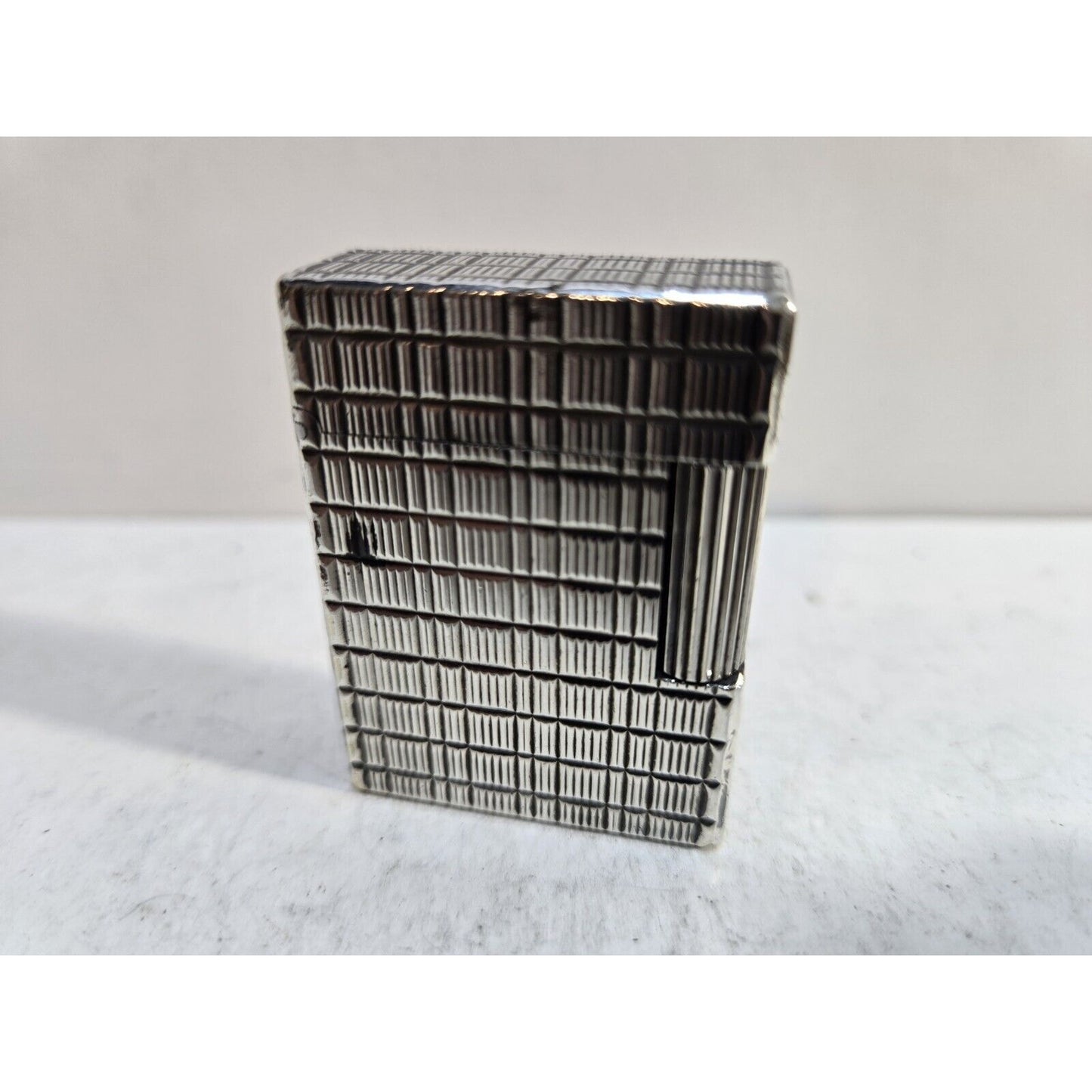 Working ST Dupont Lighter Line 1 Small- Paris, France- Silver Plated 7255/37