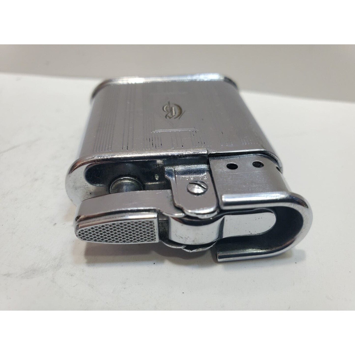 NOS Vintage Working Ronson Whirlwind Silver Tone Lighter Unlit 6758/26