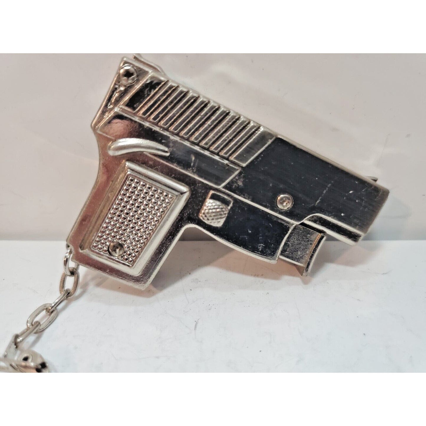 Vintage Working BUTANE Lighter 2 1/2" Keychain Fob 6266/28