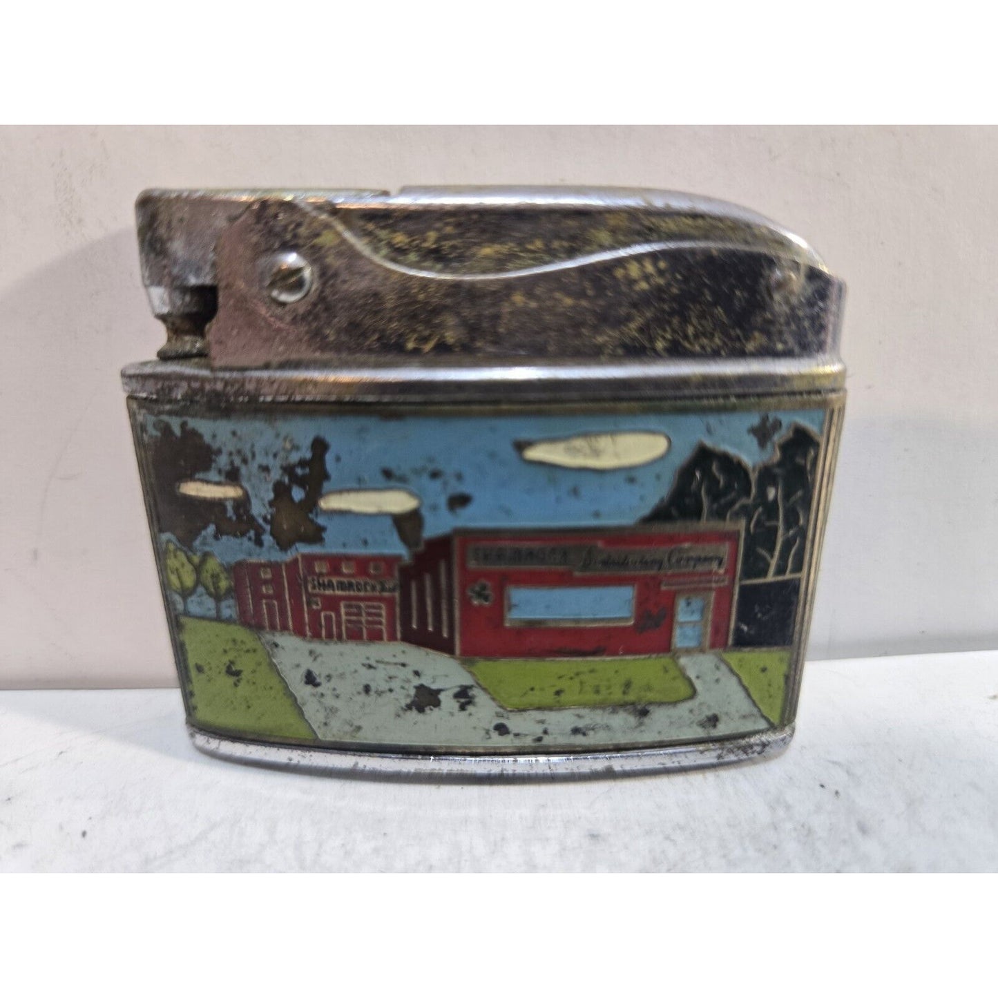 Working Vintage SHAMROCK Advertising Lighter Penguin 7467/32