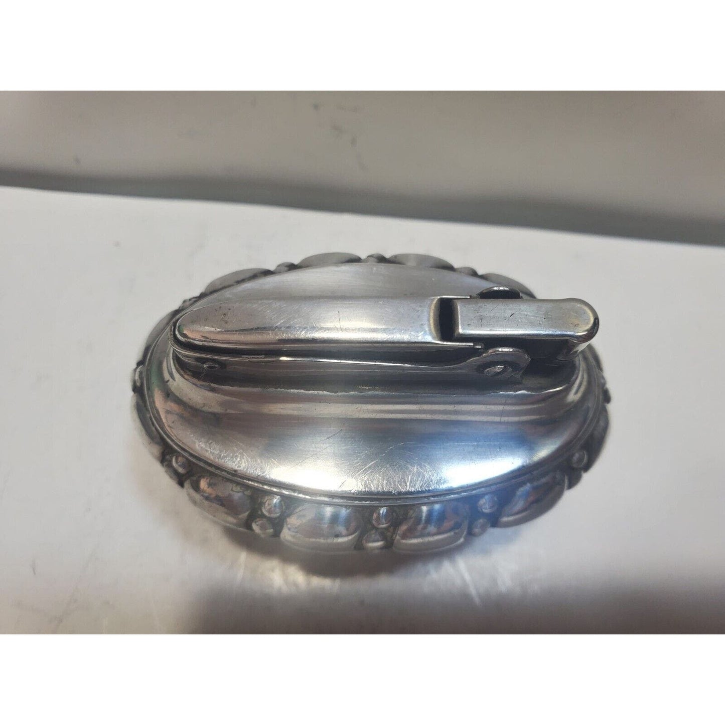 VINTAGE WORKING Ronson CROWN Silver Table Lighter 6629/13