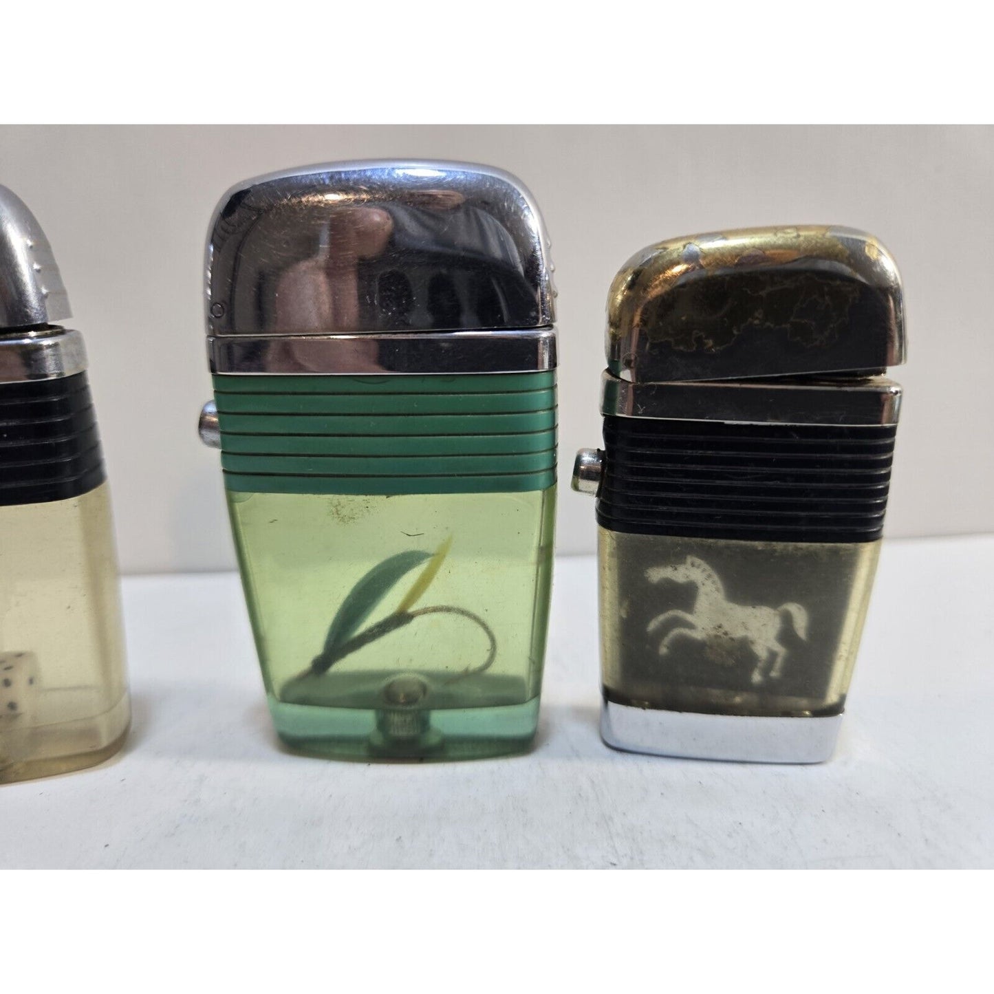 Lot of 3 Scripto VU Vintage Lighters 6985/35