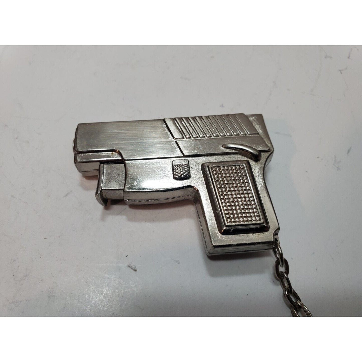 Vintage Working BUTANE Lighter 2 1/2" Keychain Fob 6266/28