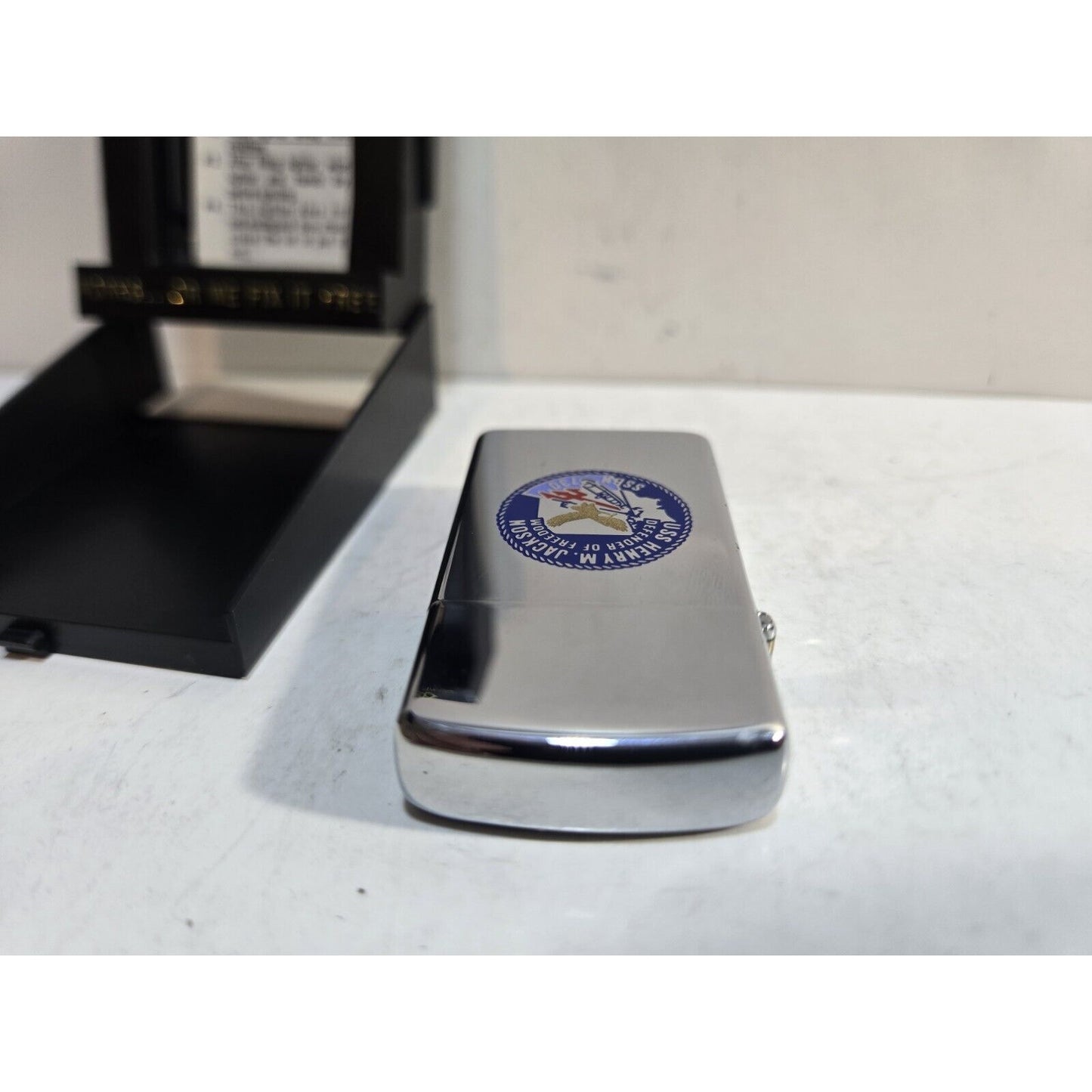 NOS Vintage Working USS HANRY JACKSON SSBN 730 Zippo Lighter Orig Box 7607/24