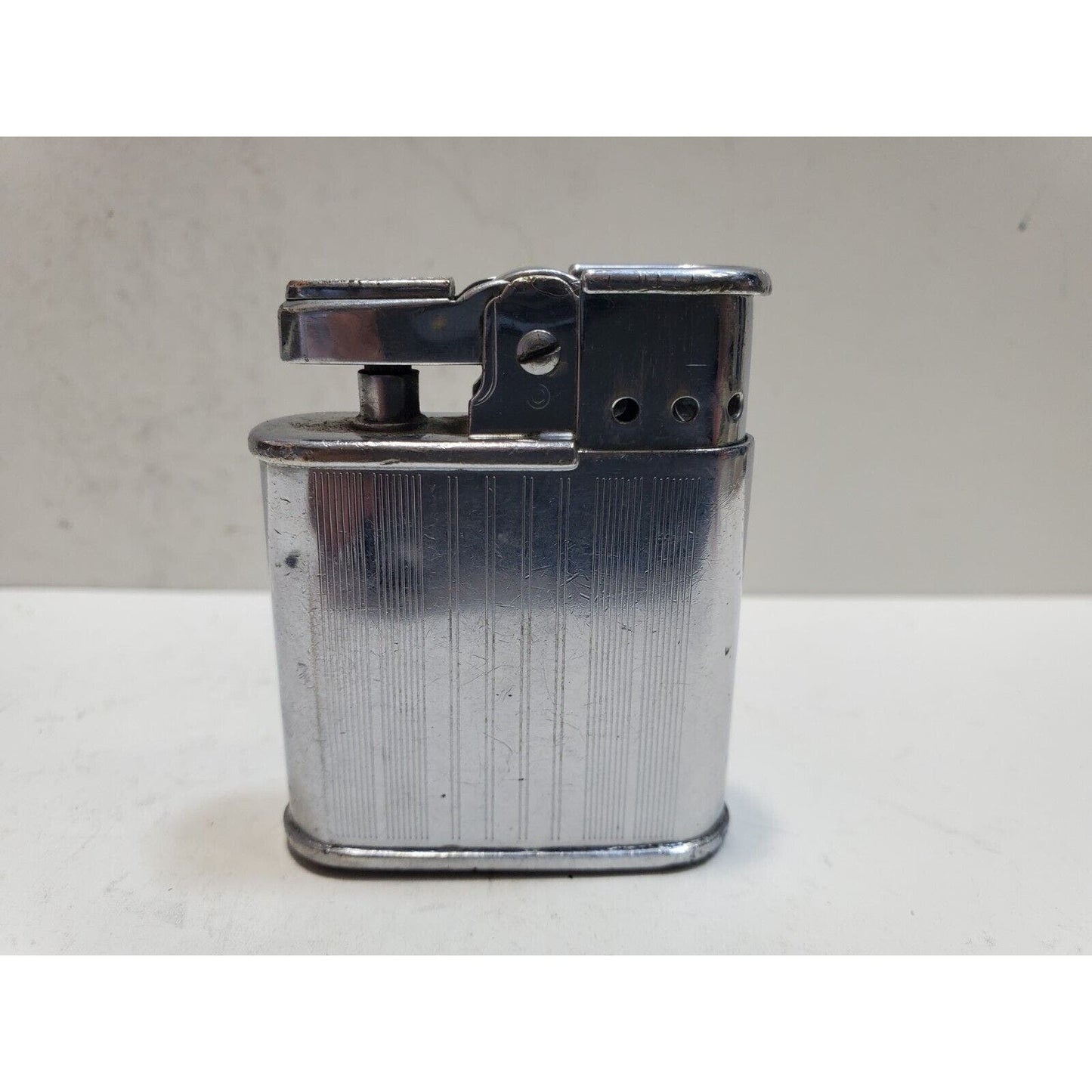 VINTAGE WORKING RONSON WHIRLWIND SILVER Tone LIGHTER 6414/26
