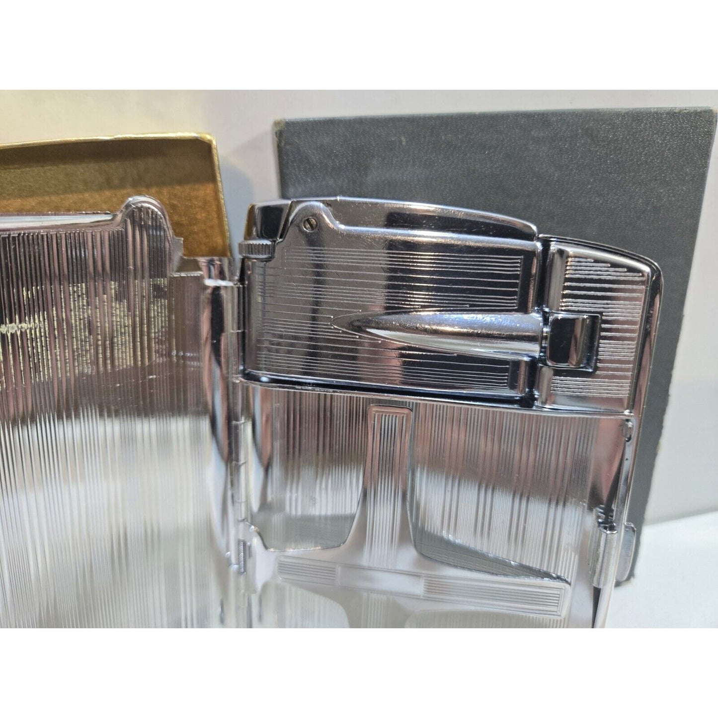 Vintage RONSON VARAFLAME LYTACASE Lighter, Cigarette Case Original Box 7568/14