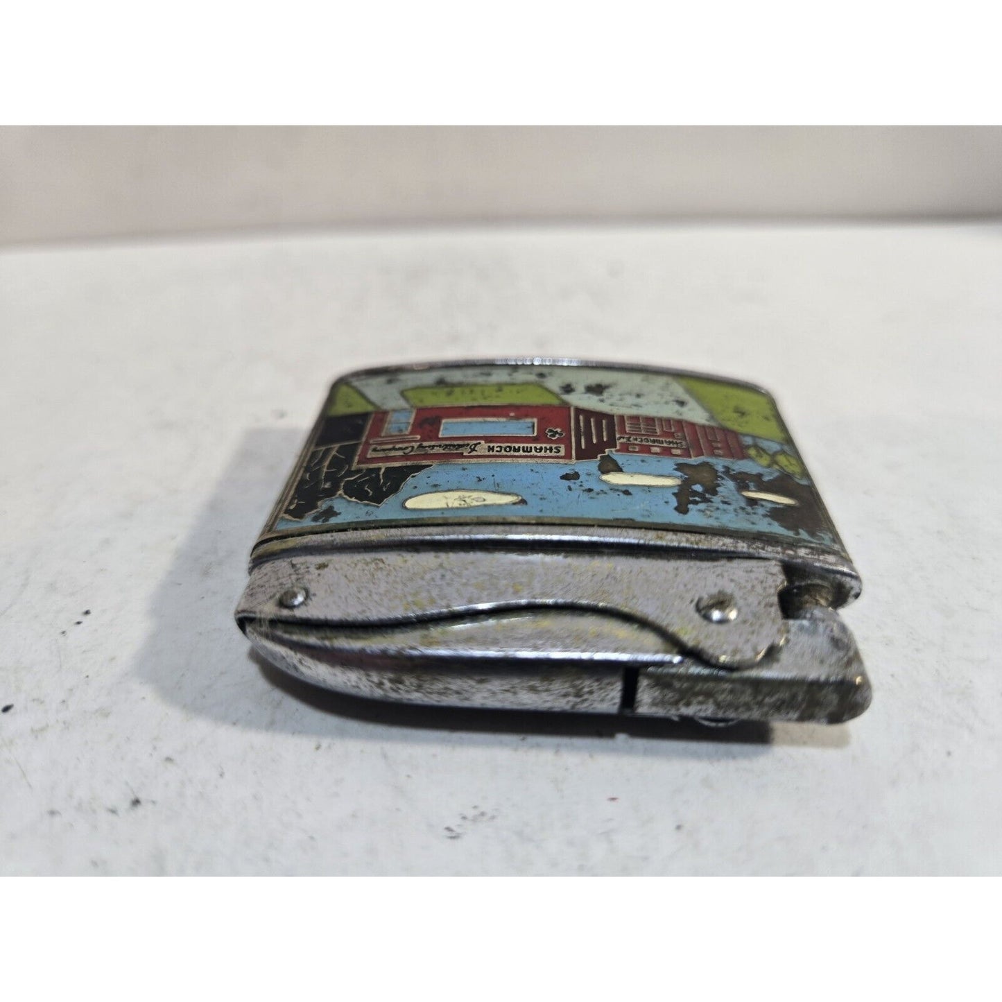 Working Vintage SHAMROCK Advertising Lighter Penguin 7467/32