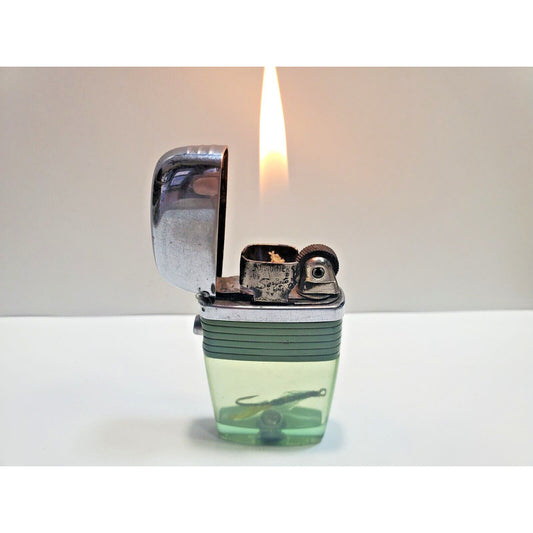 Working Vintage Scripto Vu Lighter Fly Fishing Hook Lure 6536/29