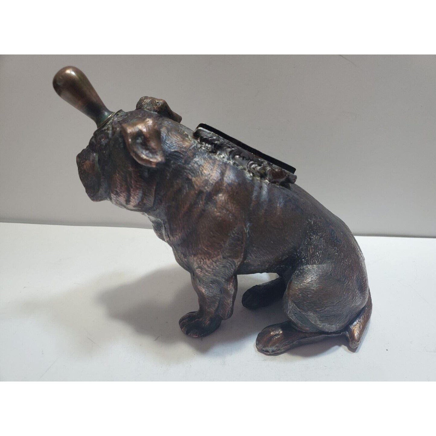 Vintage Bulldog Lighter Ronson Art Metal Works 1930s Original Striker 6764/13