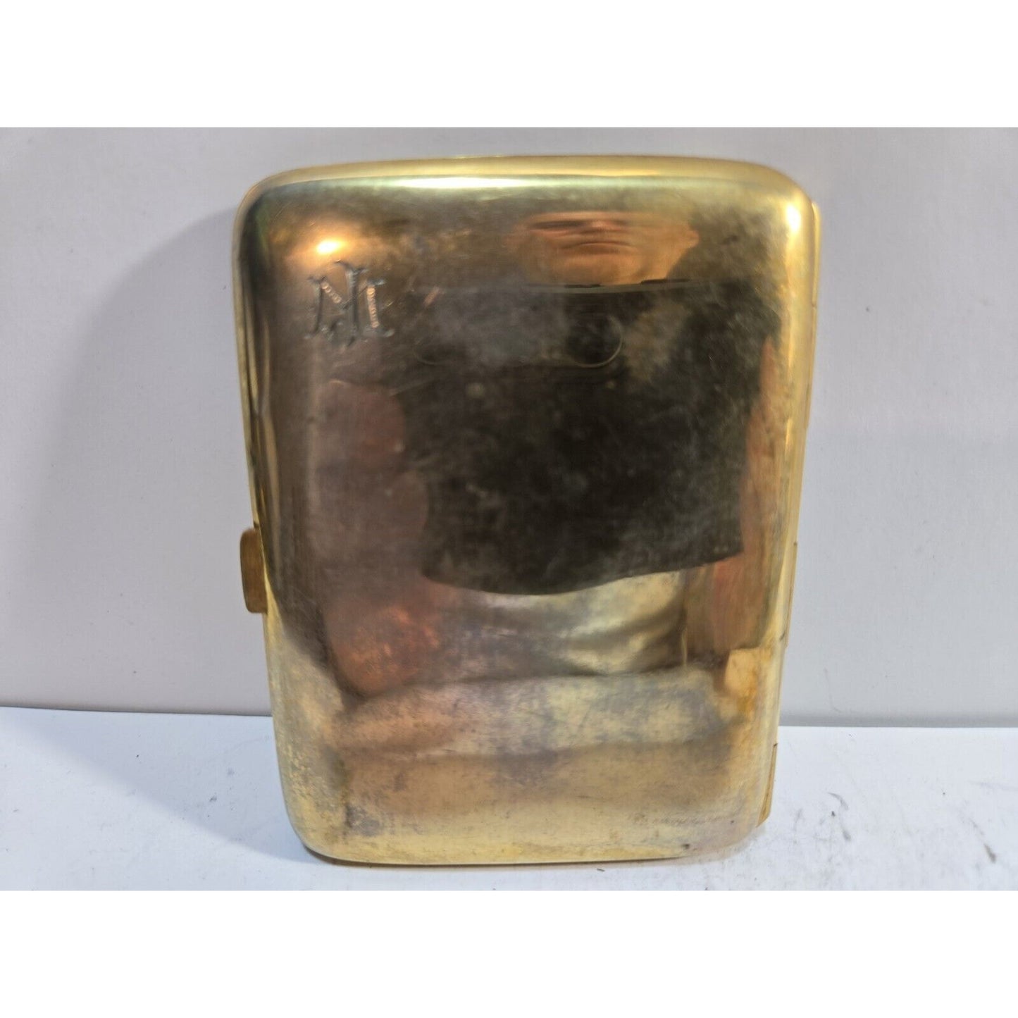 Antique Damascene Cigarette Case 'Ten Winged Dragons' Gold Inlay