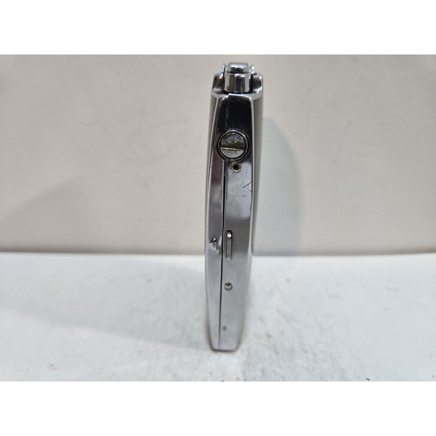 Vintage Working Ronson Pal Cigarette Case LIGHTER Black Violet Flower 7404/14