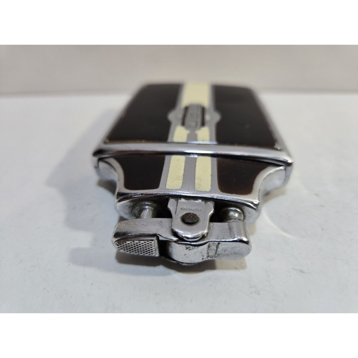 Working Ronson Mastercase Enamel, Silver Tone Cigarette Case Lighter 7161/14