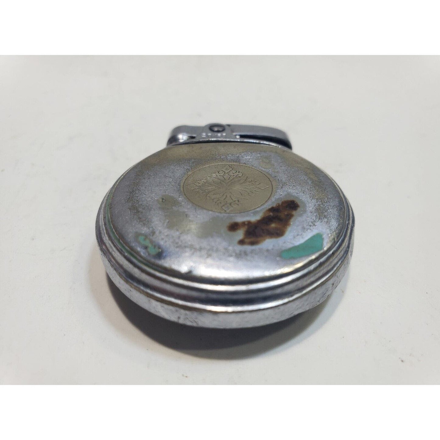 Vintage Working 1930's Ronson Rondette Jr. Silver Tone Lighter 6443/26