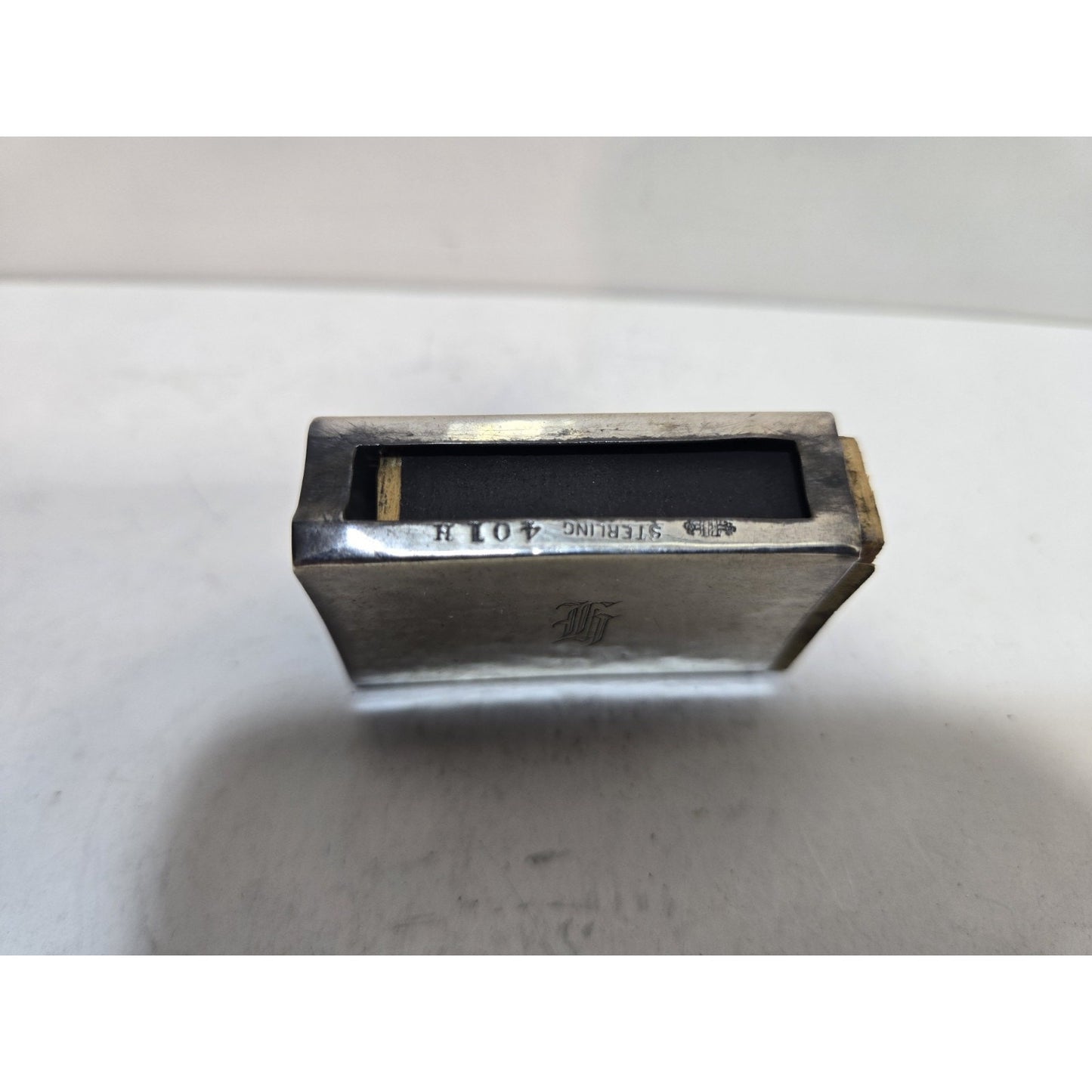 Lot 2 WEBSTER STERLING SILVER MATCHBOX MATCH BOX SAFE HOLDER CASE 7840/3