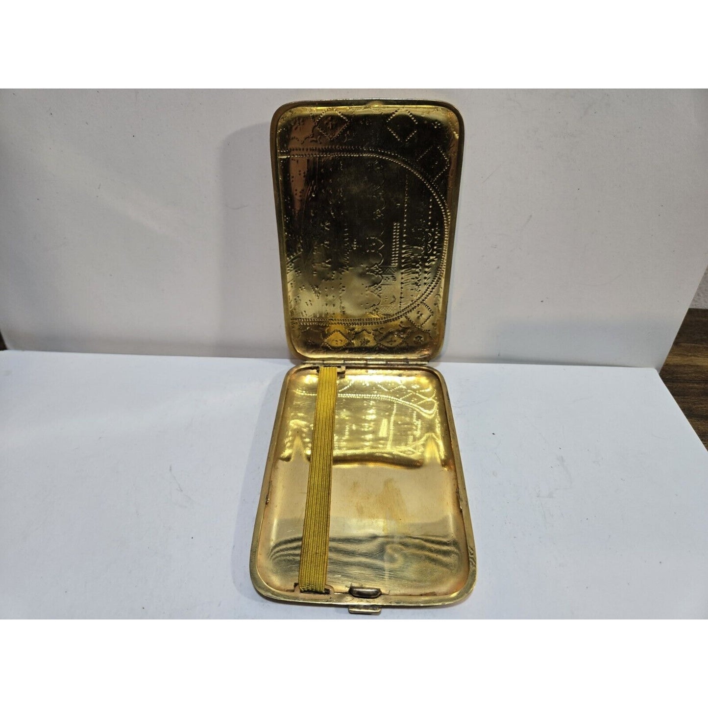 Antique Toledo Gold 24k Damascened 4 3/4 X 3 1/4" Cigarette Case 7700/2