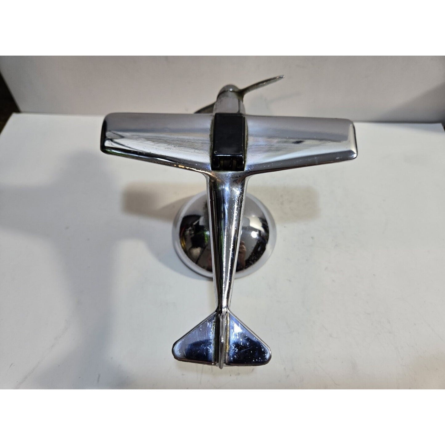 Vintage Working Hamilton Fighter Plane Aircraft Chrome Table Lighter 7080/40