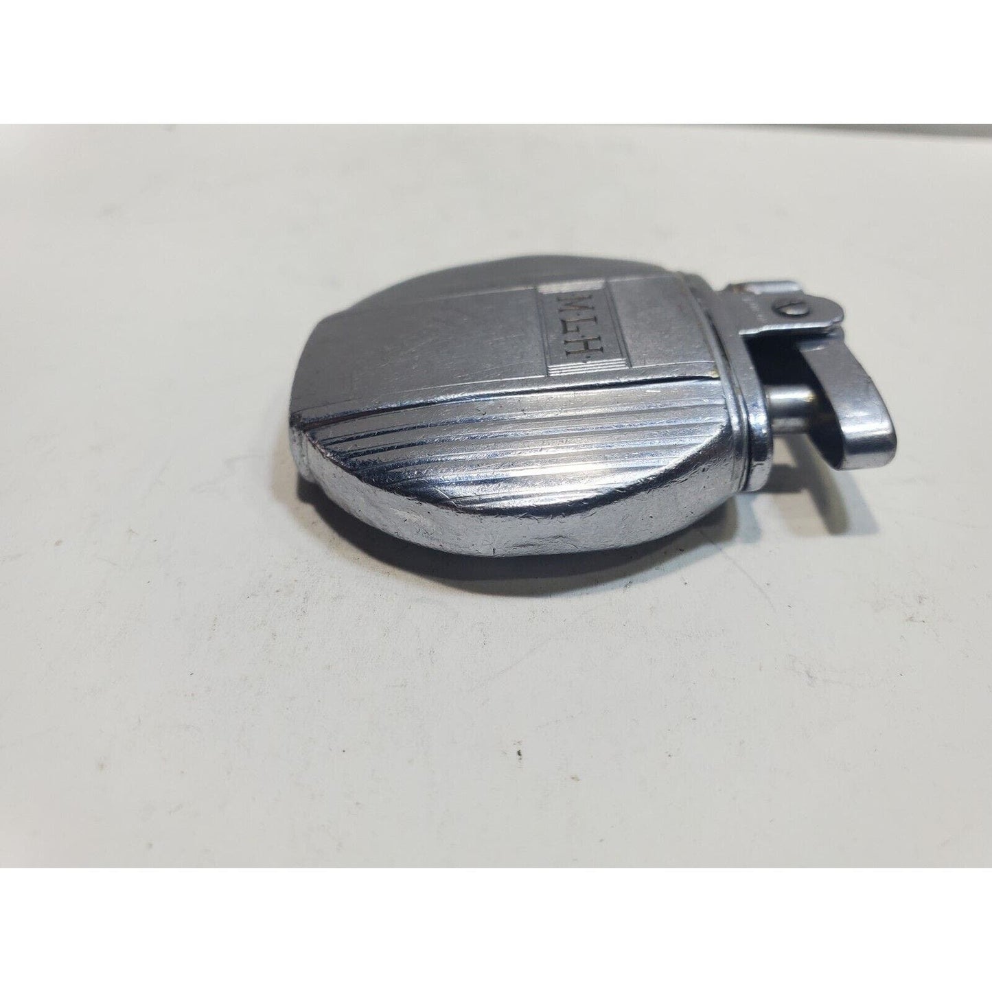 Working Vintage REGENT Ronson Round Silver Lighter / Rondette Model 6446/26