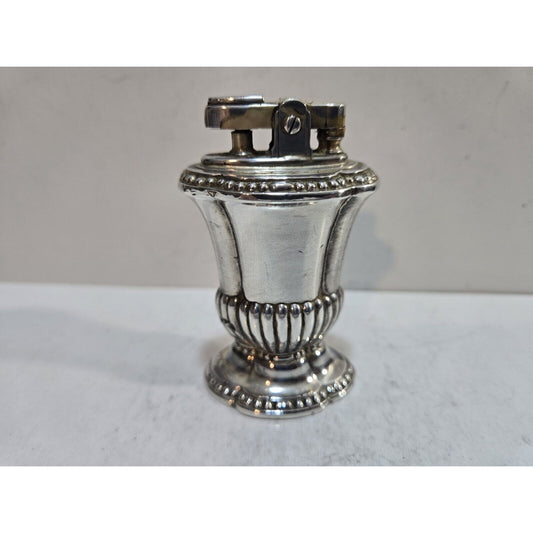 Working Vintage Silver Plated Ronson Mayfair Table Lighter 7681/13