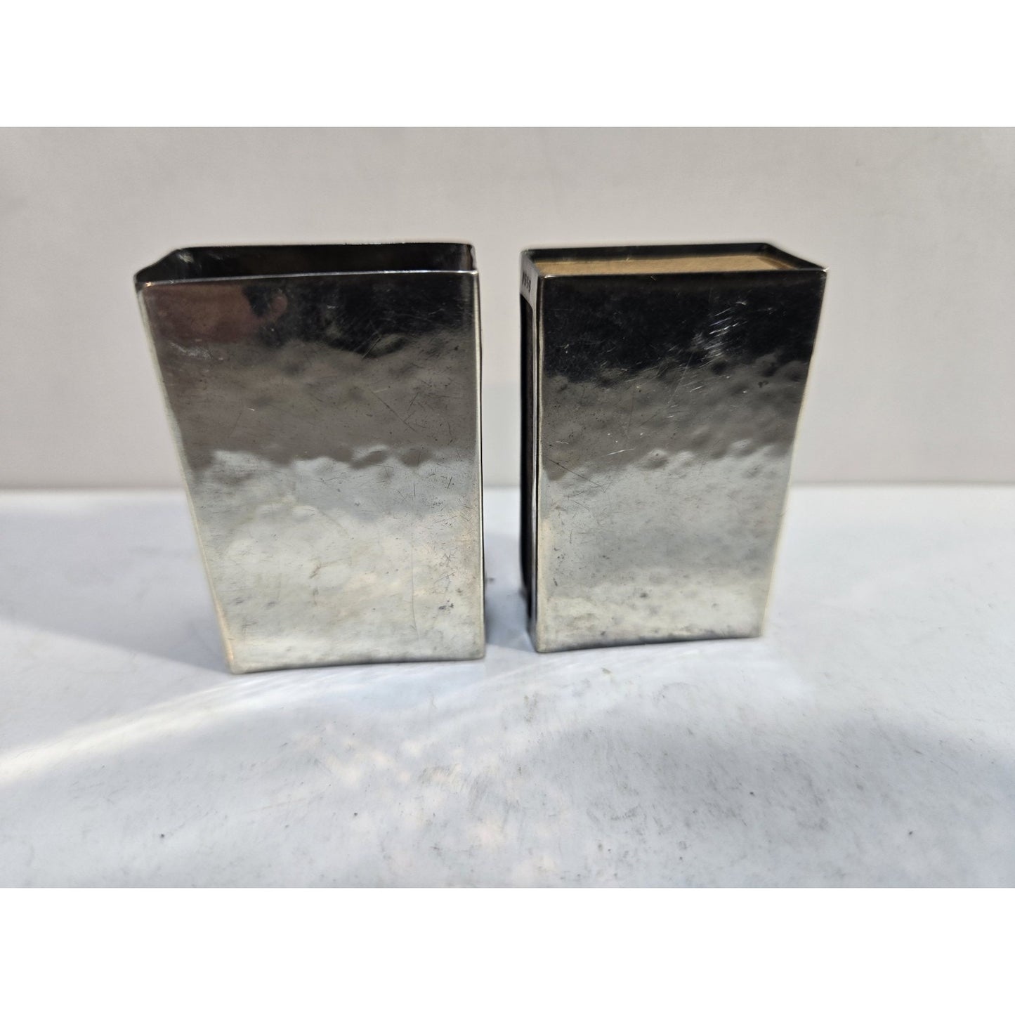 Lot 2 WEBSTER STERLING SILVER MATCHBOX MATCH BOX SAFE HOLDER CASE 7840/3