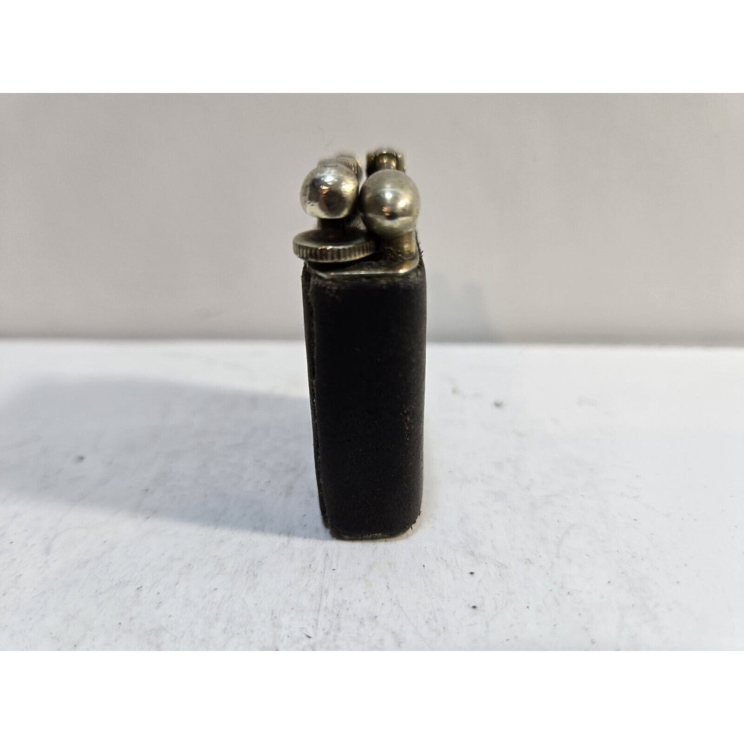 Vintage Working CLARK 18Kt Gold Electro Plate Ostrich Skin Wrapped Lighter