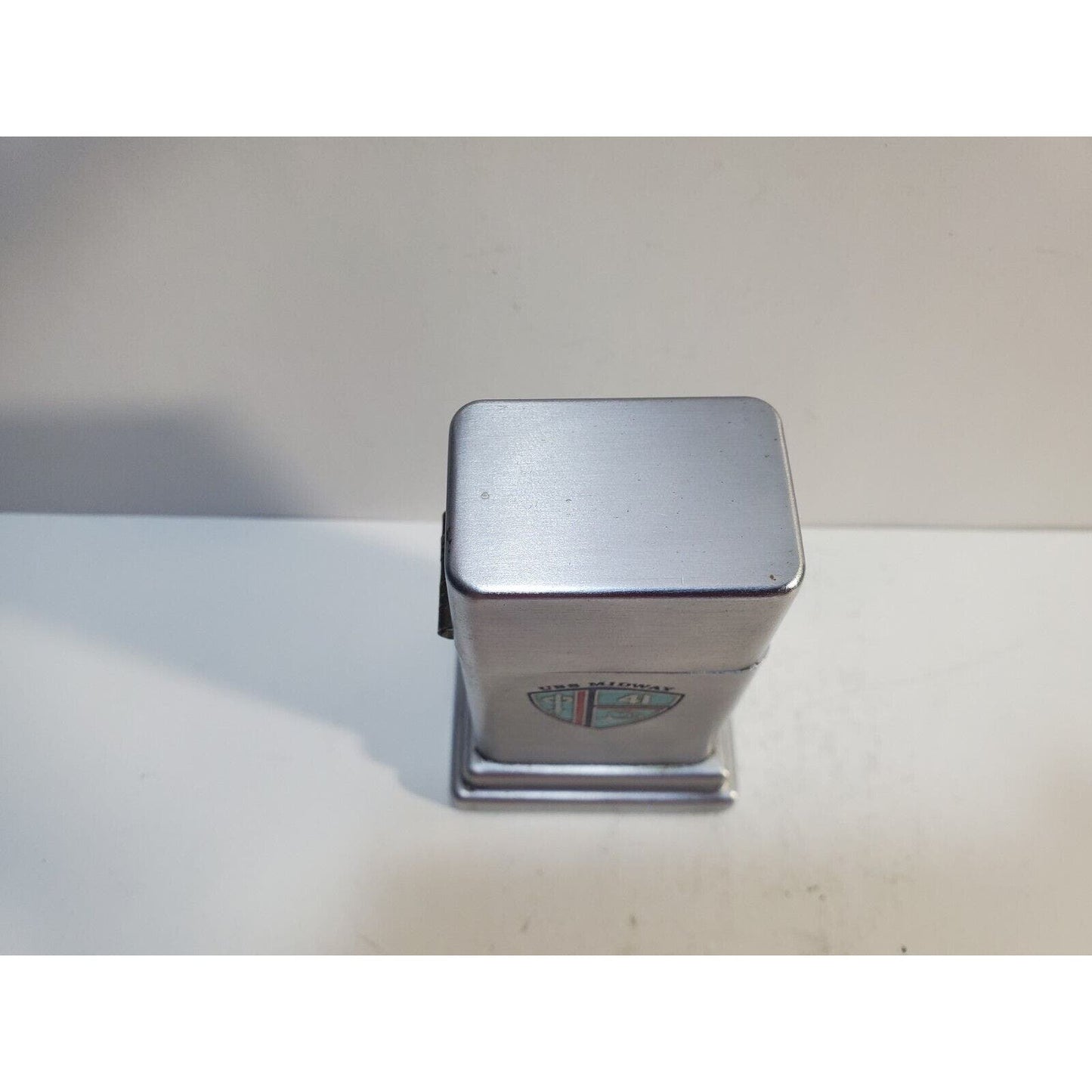 Vintage USS MIDWAY CV-41 ZIPPO AIRCRAFT CARRIER BARCROFT Table Lighter